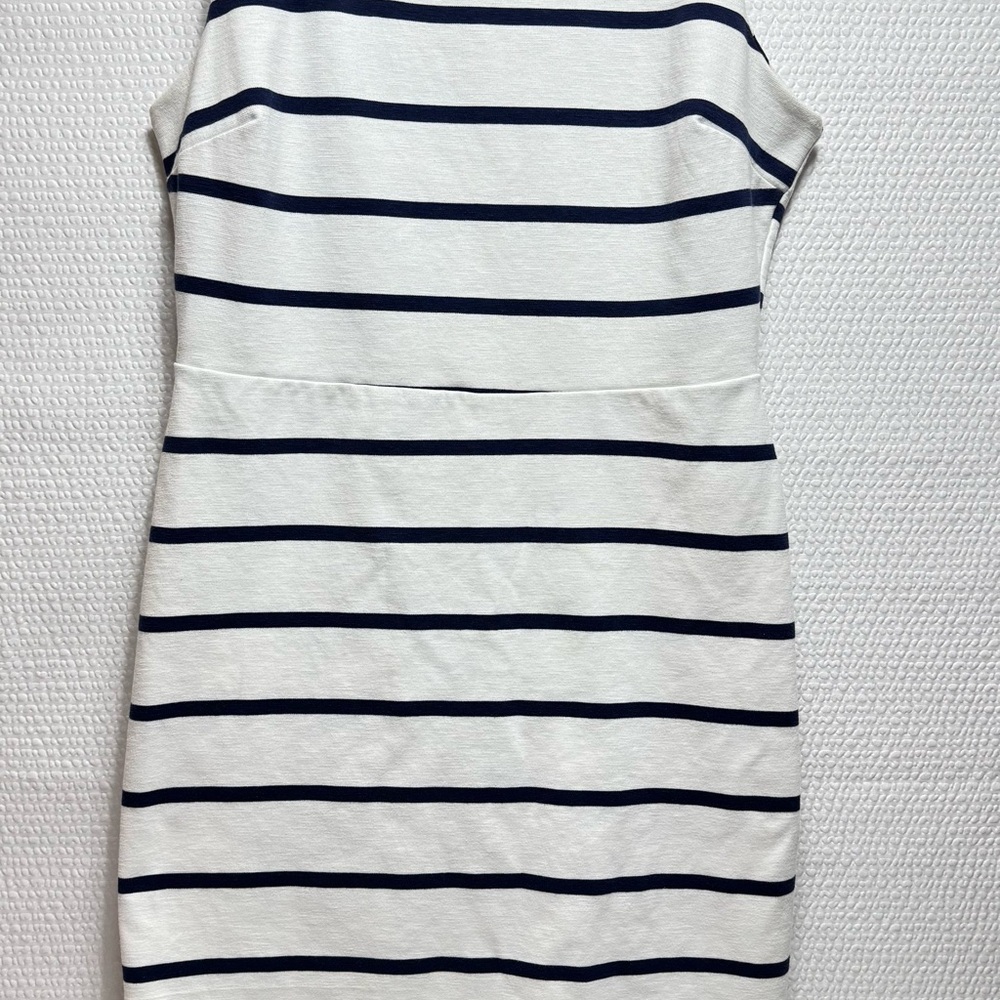 Old Navy Navy and White Striped Mini Dress